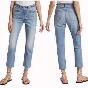 Rag & Bone Nina High-Rise Cigarette Jeans Amelia Raw Hem WDD22H2694FFAL 28 281